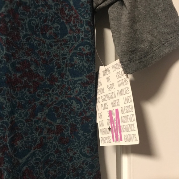 NWT Lularoe medium Julia Paisley and gray - Picture 2 of 4
